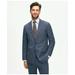 Brooks Brothers Men's Slim Fit Wool Checked 1818 Suit | Navy | Size 44 Regular