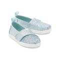 TOMS Kids Tiny Alpargata Mint Cosmic Glitter Toddler Shoes Blue/Green, Size 8