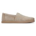 TOMS Men's Alp Fwd Taupe Distressed Suede Espadrille Slip-On Shoes Brown/Natural, Size 10