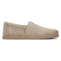 TOMS Men's Alp Fwd Taupe Distressed Suede Espadrille Slip-On Shoes Brown/Natural, Size 13