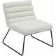 Modern Accent Chair Upholstered Lounge Chair, Occasional Tub Chair for Living Room, Faux Fur, White