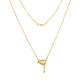Women's White / Gold Gold Dripping Opal Necklace Lui Jewelry