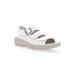 Wide Width Women's Breezy Walker Sandal by Propet in White Onyx (Size 8 1/2 W)