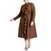 Plus Size Women's Cascade Midi Dress by ELOQUII in Carafe (Size 20)