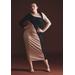 Plus Size Women's Colorblocked Ponte Dress by ELOQUII in Natural Black Onyx (Size 16)