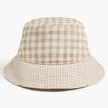 J. Crew Accessories | J Crew Bucket Hat With Bow Nwt | Color: Tan/White | Size: Os