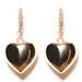 Zara Jewelry | Gold Heart Drop Earrings Gold/Diamond | Color: Gold | Size: Os