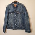 Levi's Jackets & Coats | Levi's Denim Trucker Jacket Button Down Blue Wash Classic Mens Medium Distressed | Color: Blue | Size: M