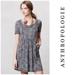 Anthropologie Dresses | Euc Anthropologie Saturday Sunday Gray Floral Short Sleeve Dress - Women's Large | Color: Gray | Size: L