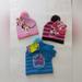Disney Accessories | Lot Disney Junior Girls Winter Warm Hat's + Gloves . | Color: Blue/Pink | Size: Osg