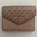 Michael Kors Bags | Michael Kors Trifold Pink, Gold, And Brown Wallet | Color: Brown/Gold/Pink | Size: Os