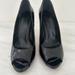 Gucci Shoes | Gucci Heels In Patent Leather With Silver Tone Gg Logo Hardware In Size 39 | Color: Black | Size: 39