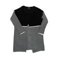 Anthropologie Sweaters | Anthropologie La Fee Verte Women's Size Medium Long Cardigan Color Block | Color: Black/Gray/White | Size: M