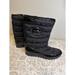 Coach Shoes | Coach Jordy Patent Leather Women’s Logo Snow Boots Black Signature Sz 8.5 | Color: Black | Size: 8.5