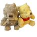 Disney Toys | Disney Classic Pooh Beige Bow & Crinkle Rattle Winnie The Pooh Bear Lot | Color: Red/Tan | Size: Osbb