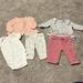 Disney Matching Sets | Disney Princess And Carter’s Baby Girl Outfits | Color: Gray/Pink | Size: 0-3mb