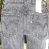 Levi's Jeans | Levi's 524 Juniors Size 7 Black Wash Skinny Too Super Low Fashion Denim Jeans | Color: Black | Size: 7j