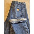 Carhartt Jeans | Carhartt Men’s Blue Denim Flannel Lined Warm Work Pants Size 38x34 B21dst | Color: Blue | Size: 38