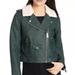 Levi's Jackets & Coats | Levi's Sherpa-Trimmed Faux-Leather Moto Jacket Medium | Color: Green | Size: M