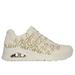 Skechers Women's JGoldcrown: Uno - Golden Heart Sneaker | Size 9.5 | Natural/Gold | Synthetic/Textile