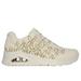 Skechers Women's JGoldcrown: Uno - Golden Heart Sneaker | Size 6.5 | Natural/Gold | Synthetic/Textile