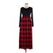 DB Moon Casual Dress: Black Plaid Dresses - Women's Size Medium