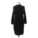 Style&Co Casual Dress - Sweater Dress Mock 3/4 sleeves: Black Solid Dresses - Women's Size Medium