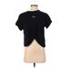 DKNY Sport Active T-Shirt: Black Solid Activewear - Women's Size X-Small