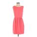 J.Crew Casual Dress Scoop Neck Sleeveless: Pink Solid Dresses - Women's Size 4