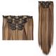 Hair Extensions 6PCS Clip in Hair Extensions, 22" Long Straight Synthetic Hairpiece 140g/set Clips in Hair Double Weft Fashion Hair Extensions for Women Hair Pieces (Color : 4H27, Size : 22inches-56