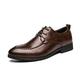 Ninepointninetynine Shoes Dress Oxford for Men Lace Up Apron Round Toe Derby Shoes Vegan Leather Rubber Sole Slip Resistant Low Top Classic (Color : Brown, Size : 9 UK)