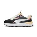 Puma Girls Puma Runtamed Platform Jr Sneakers, Strong Gray-Puma White-Peach Fizz-Puma Black-Passionfruit, 3 UK