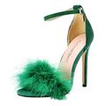 Womens-Pointed-Slingback-Dress Women's Slip On Low Mid Heels Pointed Closed-Toe Dress Court Shoes High Heel Shoes Party High Heel Ankle Boots,gift ideas for men Green #2 5 44.99