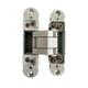 JKGHK Door Hinges Multiple Colour for Access Doors, Set of Two Invisible Hinges for Heavy Doors, 180º Zamak,White