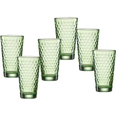 Longdrinkglas RITZENHOFF & BREKER "Favo, 6-teilig", grün, H:14,2cm Ø:8,4cm, Glas, Trinkgefäße, 350 ml Image