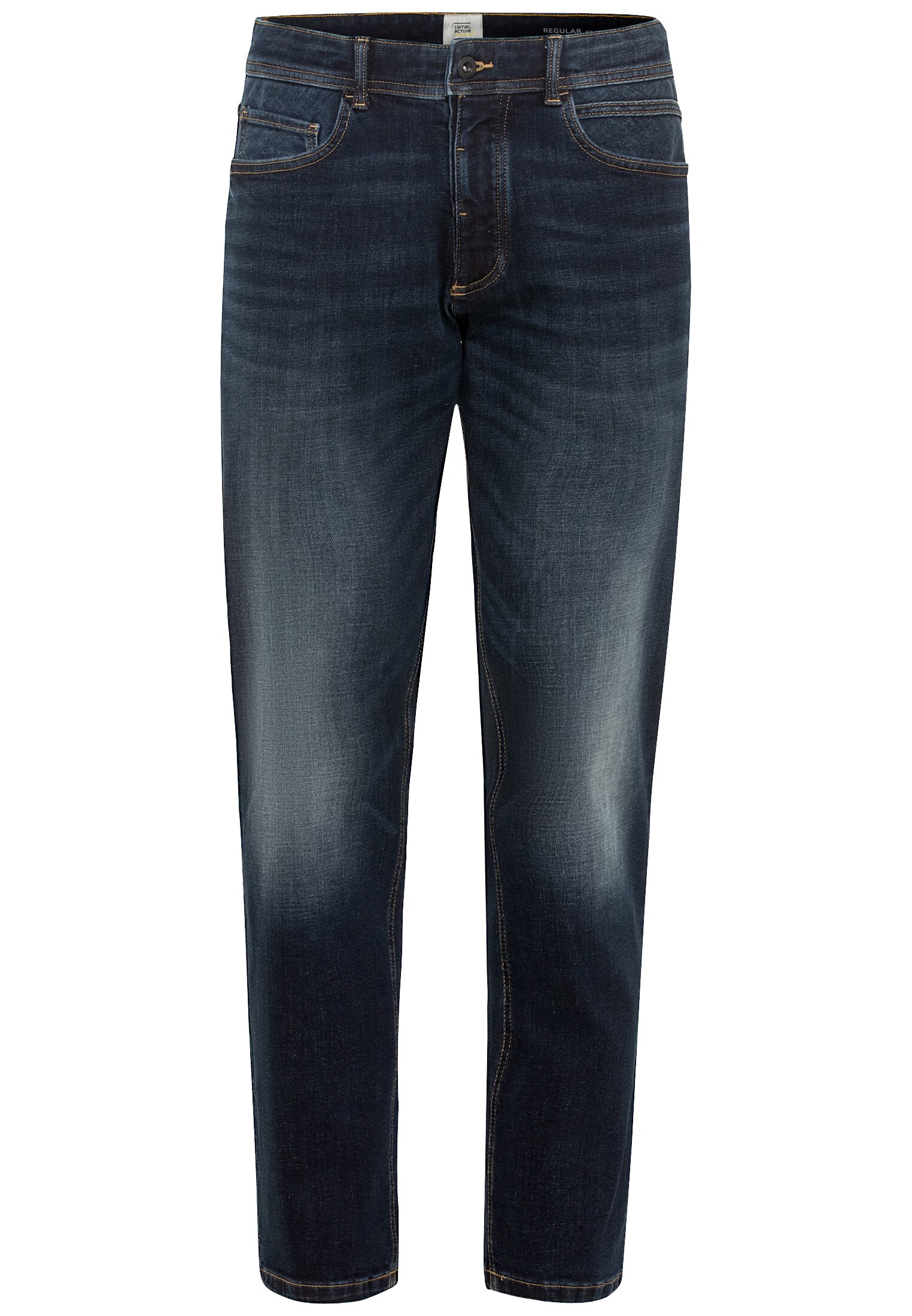 Regular-fit-Jeans CAMEL ACTIVE "HOUSTON", Herren, Gr. 36, Länge 30, blau (schwarz indigo), Denim/Jeans, Obermaterial: 85% Baumwolle, 13% Polyester, 2% Elasthan, regular fit lang, Jeans, im klassischen 5-Pocket-Stil