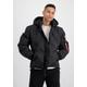 Winterjacke ALPHA INDUSTRIES "ALPHA Men - Parka & Winter Jackets Hooded Logo Puffer" Gr. M, schwarz (black) Herren Jacken Übergangsjacken