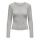 Langarmshirt ONLY "ONLCARLOTTA L/S TOP NOOS JRS" Gr. L (40), grau (light grey melange) Damen Shirts Jersey