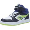 Sneaker KANGAROOS "K-CP Hogan EV", Gr. 37, blau (blau, lime), Textil, Synthetik, sportlich, Schuhe, mit Klettverschluss