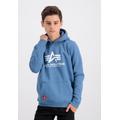 Kapuzenshirt ALPHA INDUSTRIES "ALPHA Kids - Hoodies Basic Hoody Kids/Teens" Gr. 16, blau (airforce blue) Mädchen Shirts Tops