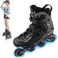 Inline Skates Children's Kids Inliners Roller Skates Outdoor Sports Specialized Roller Blades ABEC 7 Carbon Safe and Durable Children's Inline Skates for Kids Girls Boys Teens,Black,45