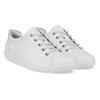 Sneaker ECCO "Soft 2.0", Damen, Gr. 39, silber (weiß, silberfarben), Leder, sportlich, Schuhe, Freizeitschuh, Halbschuh, Schnürschuh mit Retro-Shilouette
