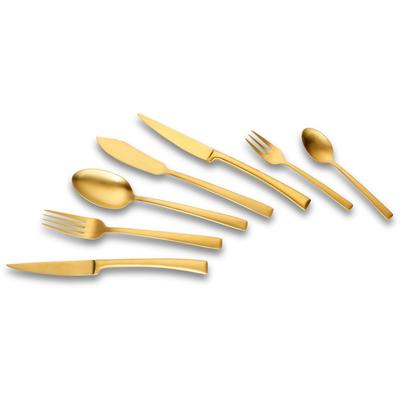 Besteck-Set ECHTWERK "Avelino Gold Edition", gold (goldfarben), 42 tlg., Edelstahl 18/10, Klingenstahl, Essbesteck-Sets, PVD mattiert, inkl. Aufbewahrungs-Kassette Image