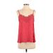 Abercrombie & Fitch Sleeveless Blouse: Red Tops - Women's Size Small