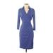 Julie Dillon Casual Dress - Wrap: Blue Dresses - Women's Size 6