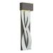 Hubbardton Forge Tress 1 - Light LED Dimmable Flush Mounted Sconce Metal in Gray/Black | 22.9" H x 9.5" W x 3.7" D | Wayfair 205435-LED-07-82