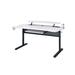 Inbox Zero Arabella Vildre Gaming Table w/ USB Port In Black & Finish Wood/Metal in White | 33 H x 59 W x 27 D in | Wayfair