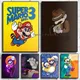 Affiches de Jeux de Dessin Animé Super Mario Bros Toile Luigi Bowser Imprimés Art Mural Image