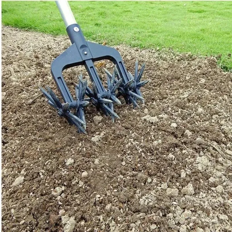 Cultivateur rotatif réglable, découseur de pelouse de jardin, motoculteur rotatif de jardinage et outil de culture de jardin à main, outil de labour du sol