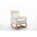 Isabelle & Max™ Alisdair Wool Rocking Chair in White | 41.1 H x 27.9 W x 34.6 D in | Wayfair F9609A8D3AA1482288AE9F967D4142F7